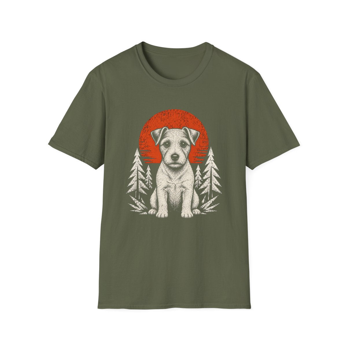 Parson Russell Terrier Adventure Club Tee - Military Green