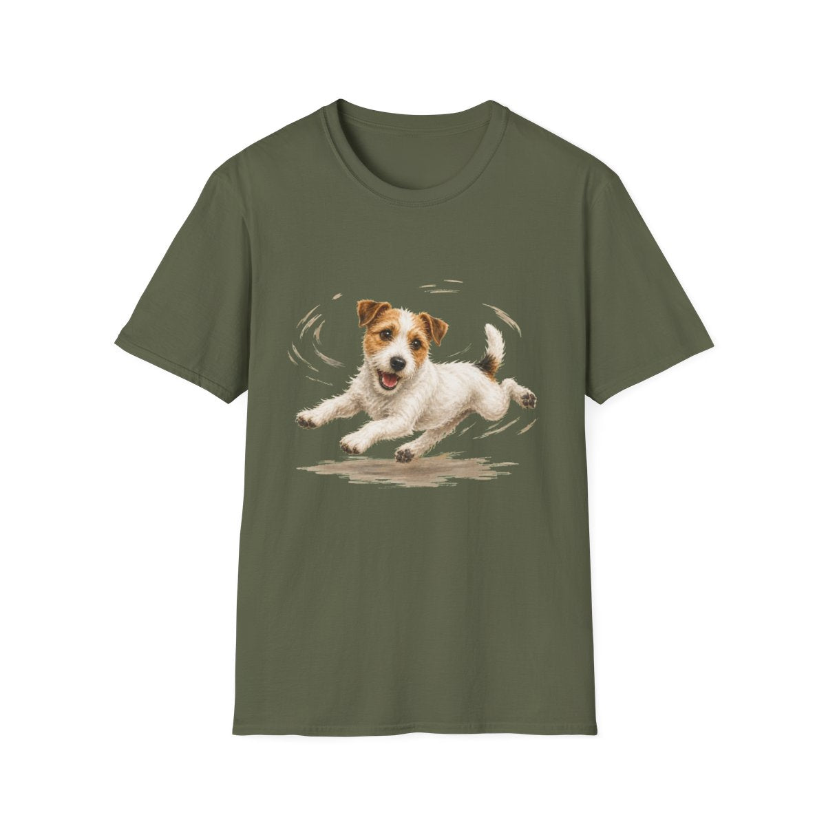 Parson Russell Terrier Certified Zoomies Champion Tee - Military Green