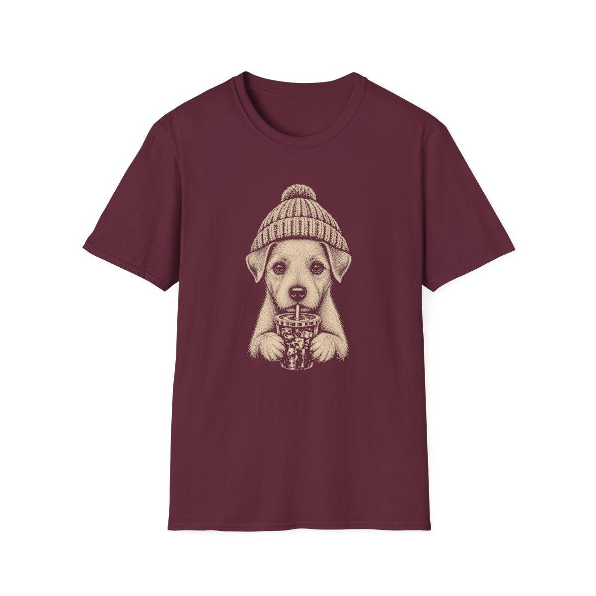 Parson Russell Terrier Cold Brew Tee - Maroon