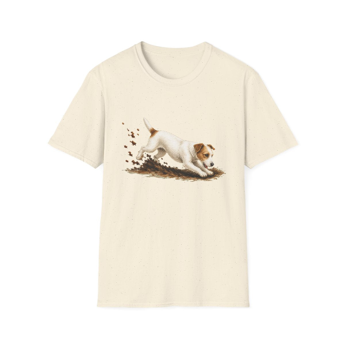 Parson Russell Terrier Excavating Mode On Tee - Natural