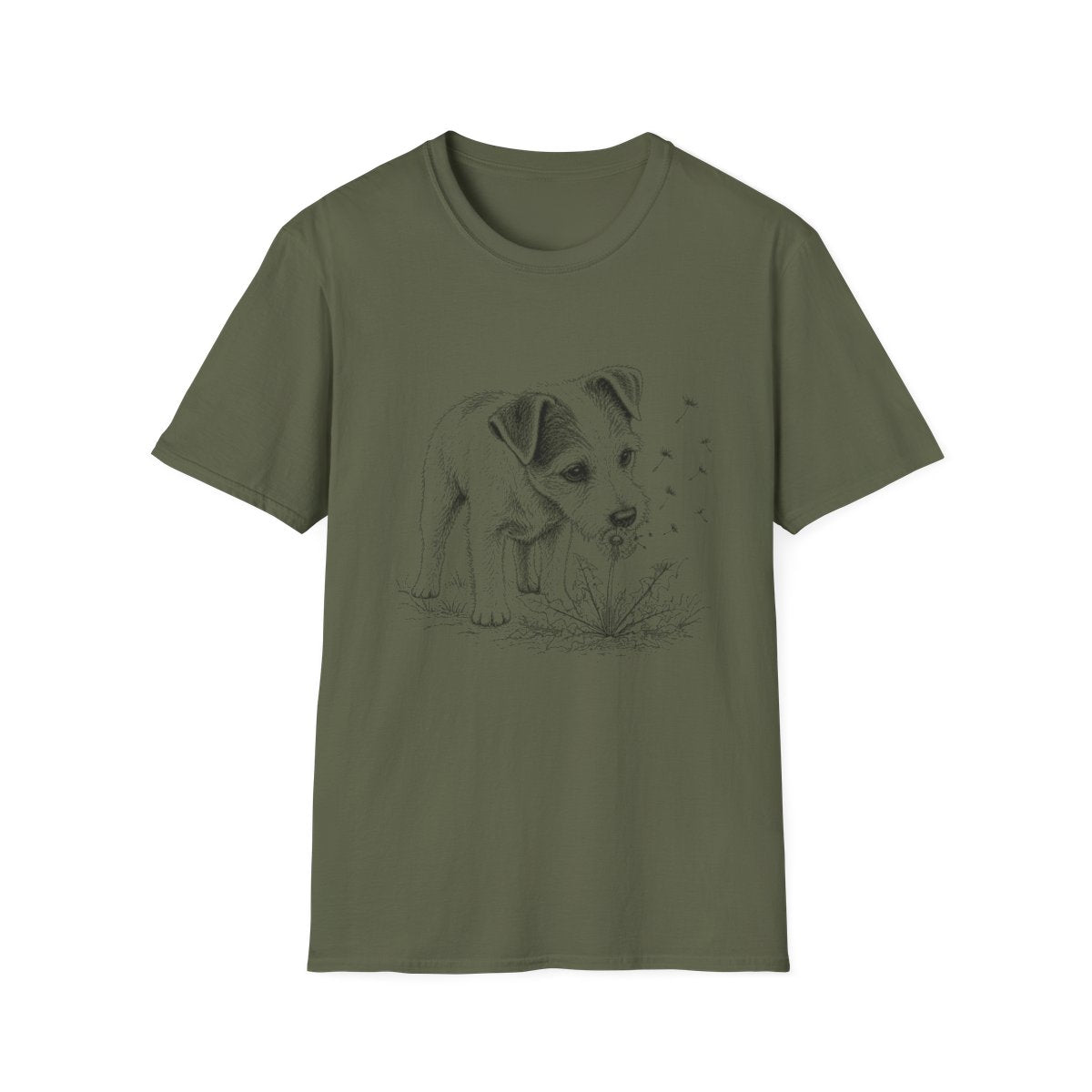 Parson Russell Terrier Make A Wish Tee - Military Green