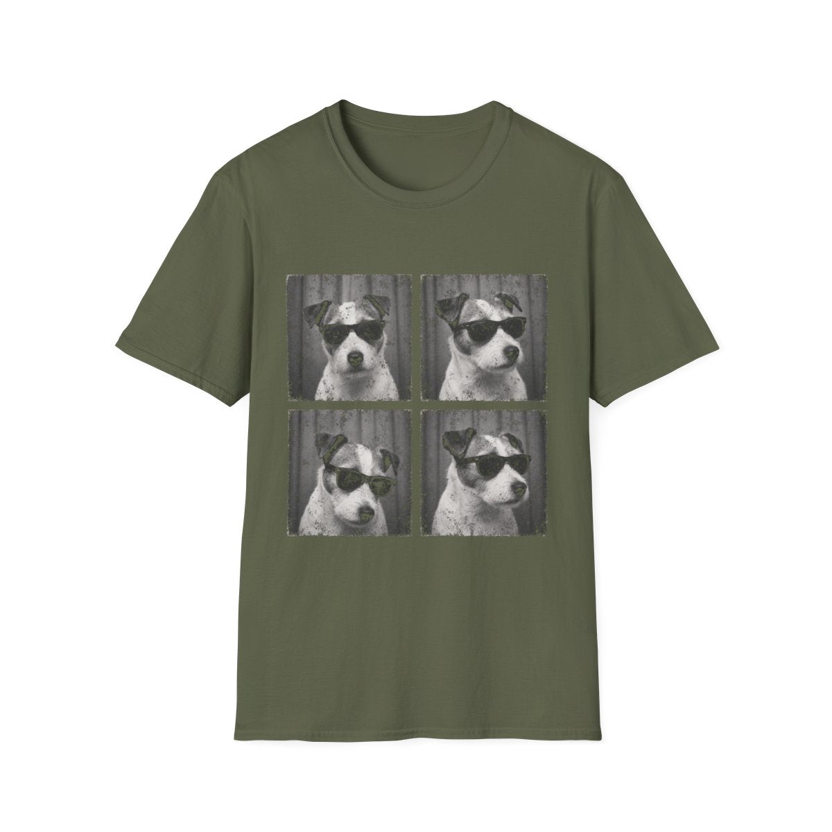 Parson Russell Terrier Photo Booth Tee - Military Green