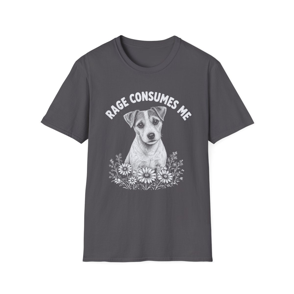 Parson Russell Terrier Rage Consumes Me Tee - Charcoal