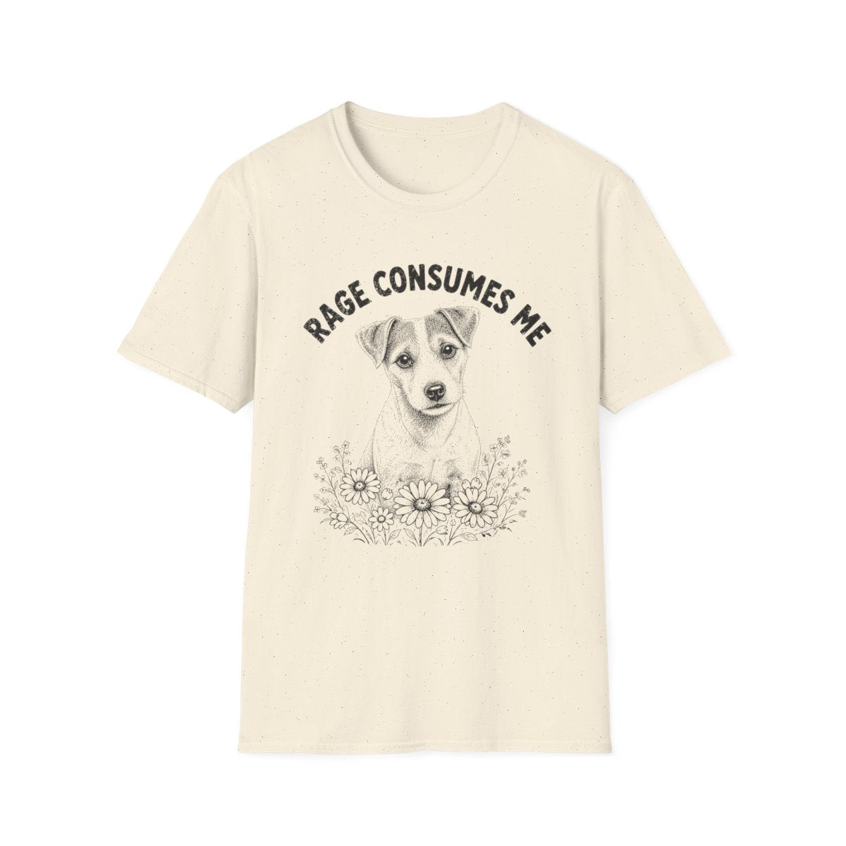 Parson Russell Terrier Rage Consumes Me Tee - Natural