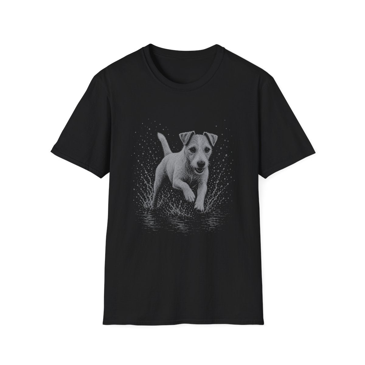 Parson Russell Terrier Water Run Tee - Black