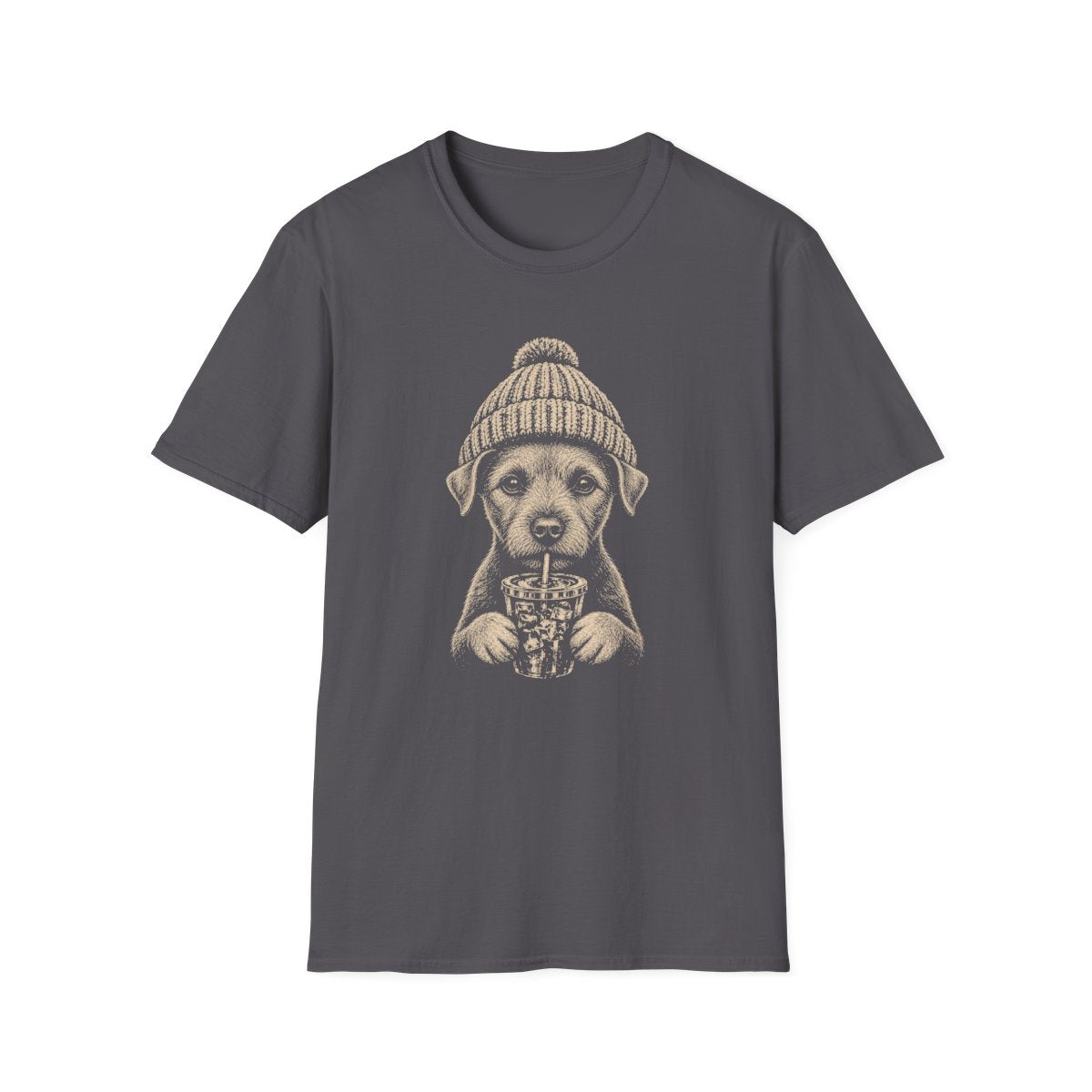 Patterdale Terrier Cold Brew Tee - Charcoal