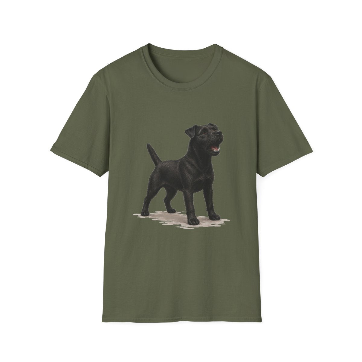 Patterdale Terrier Head Of Security Tee - Military Green