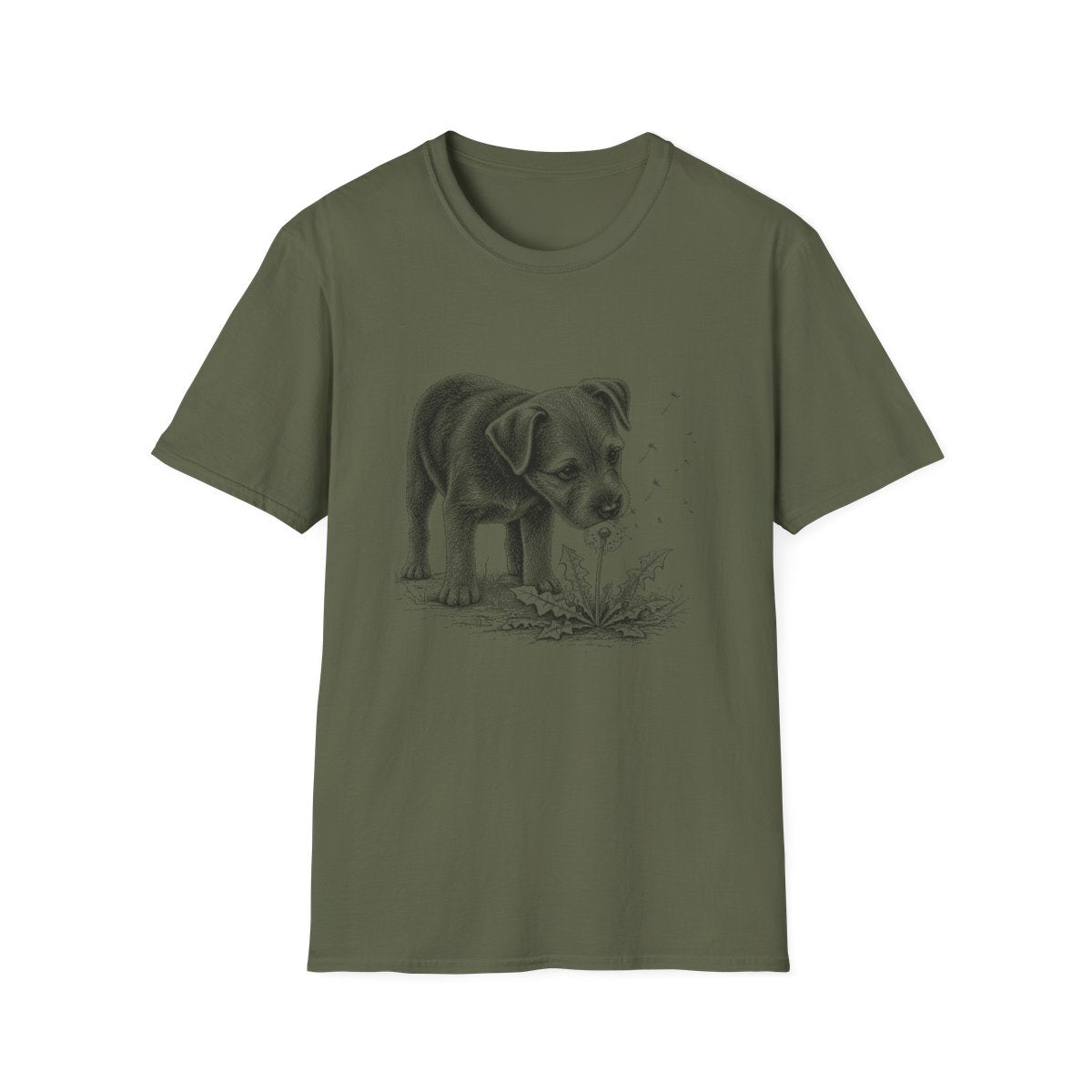Patterdale Terrier Make A Wish Tee - Military Green