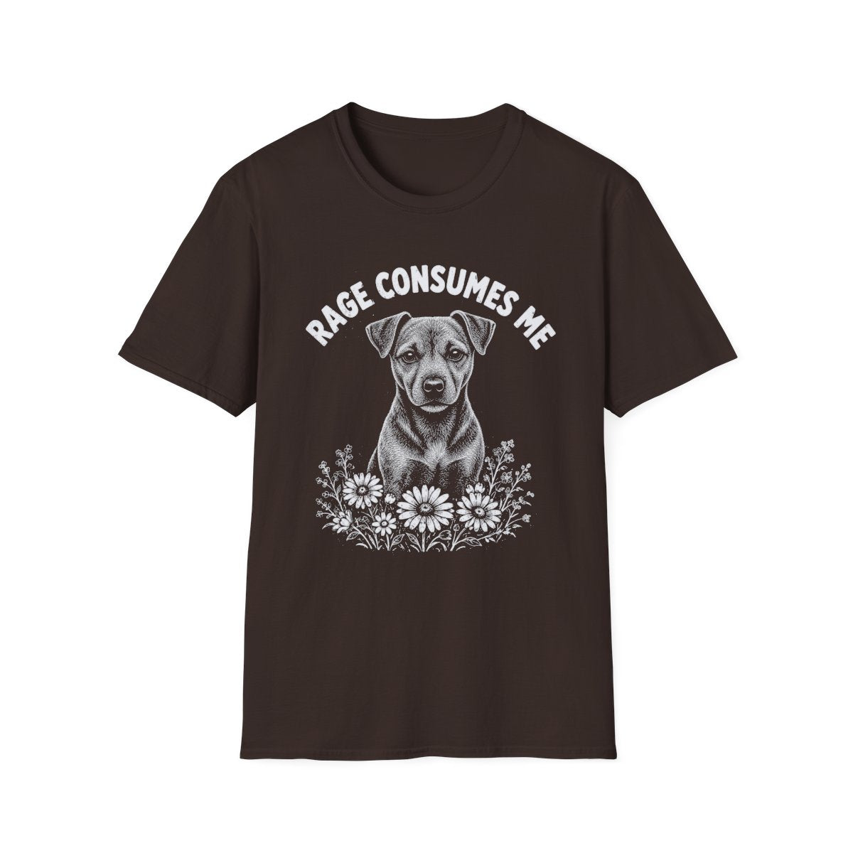 Patterdale Terrier Rage Consumes Me Tee - Dark Chocolate