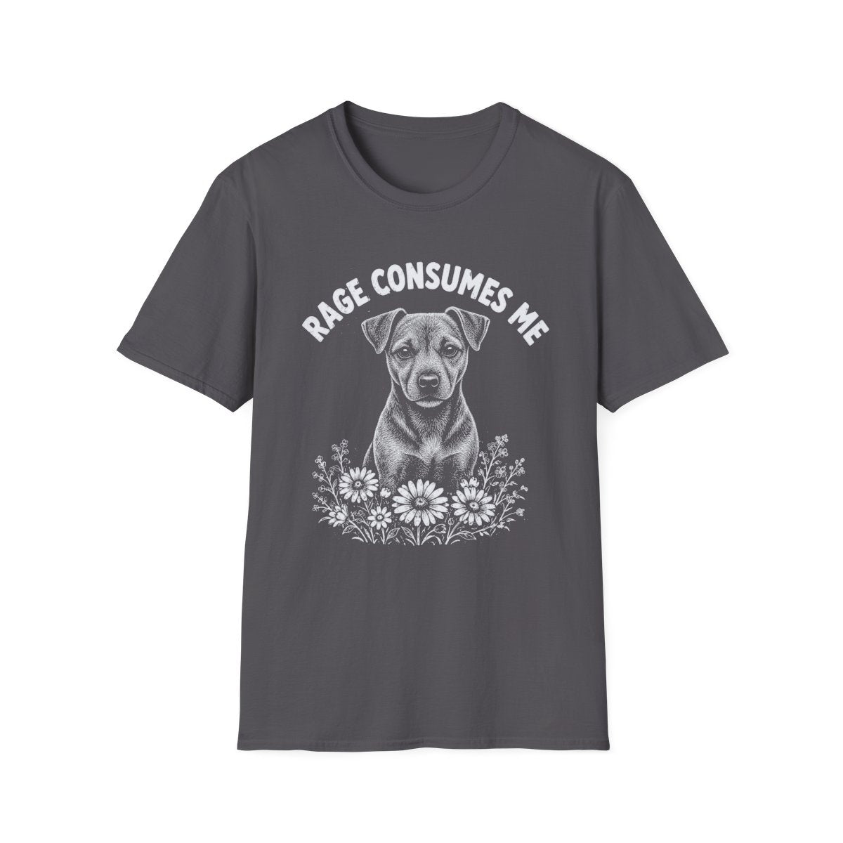 Patterdale Terrier Rage Consumes Me Tee - Charcoal