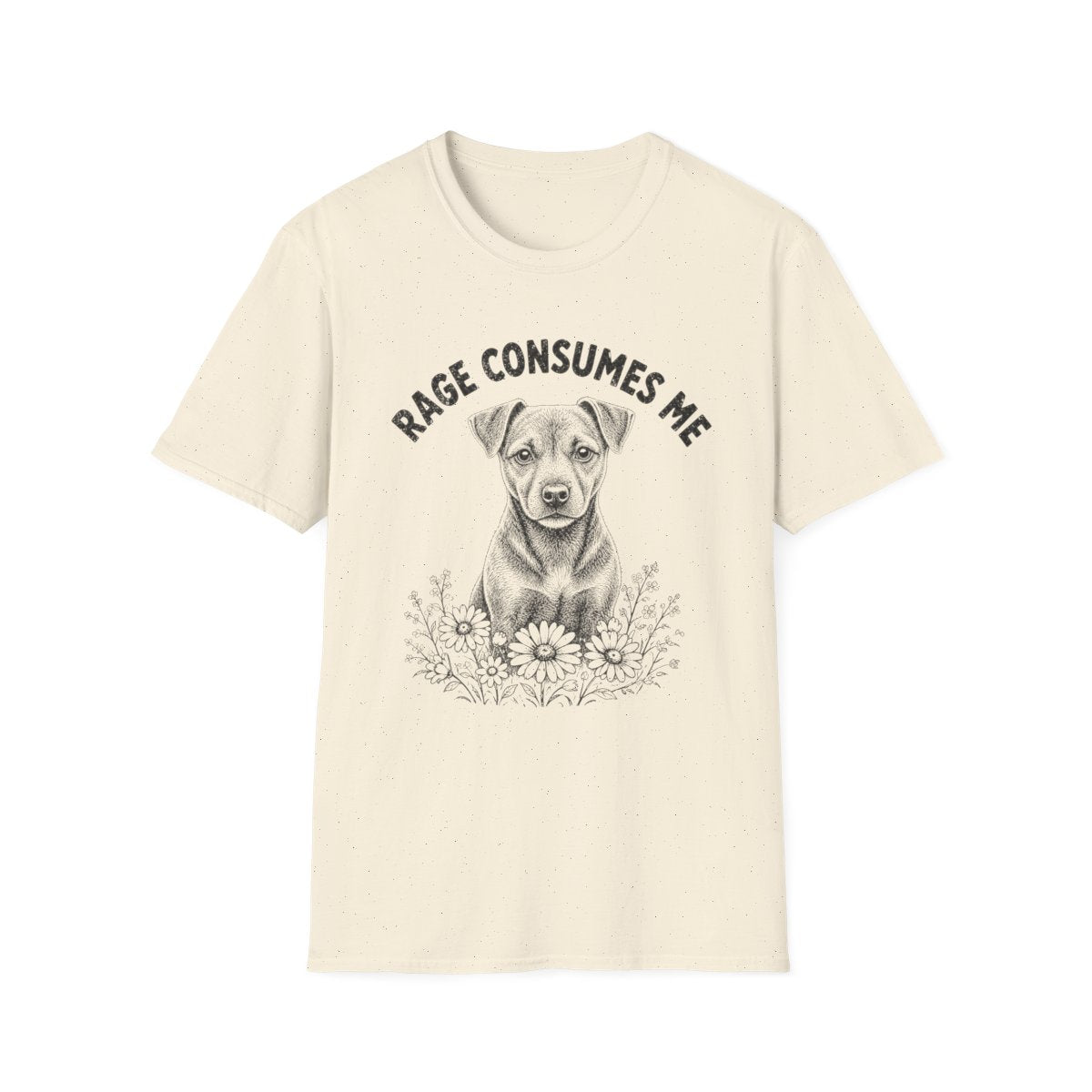 Patterdale Terrier Rage Consumes Me Tee - Natural