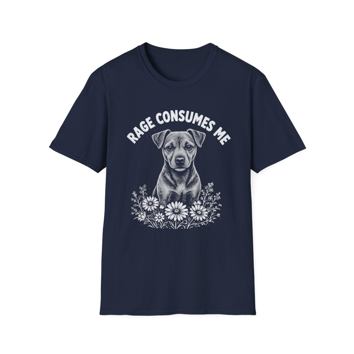Patterdale Terrier Rage Consumes Me Tee - Navy