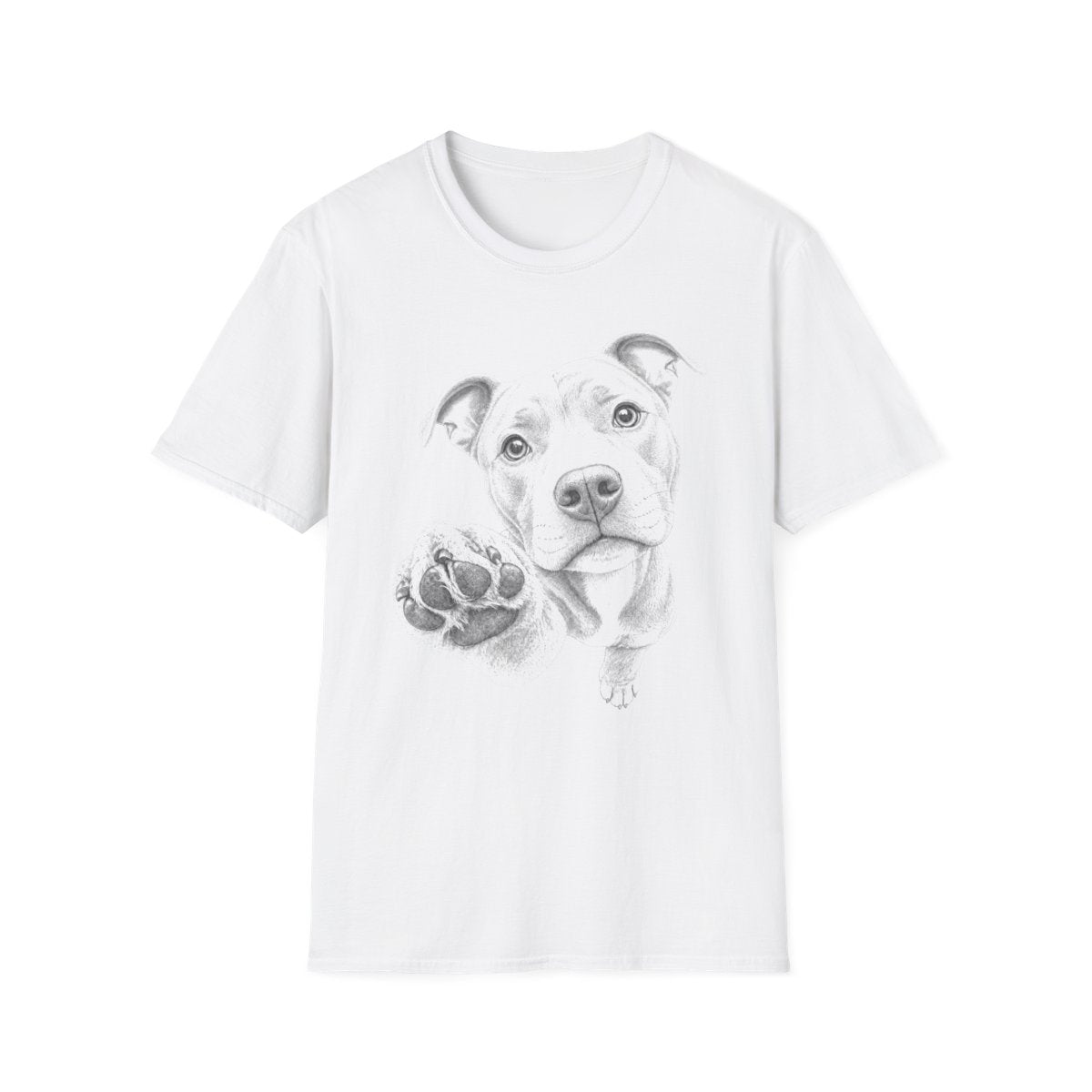 Paw Reach American Pit Bull Terrier Tee - White