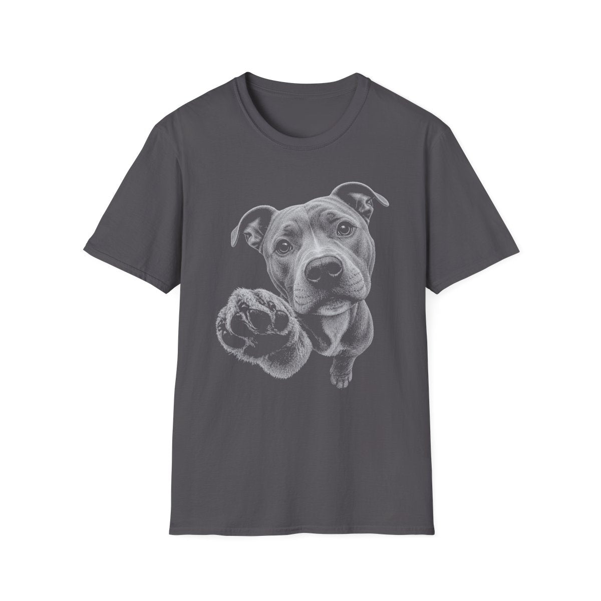 Paw Reach American Pit Bull Terrier Tee - Charcoal
