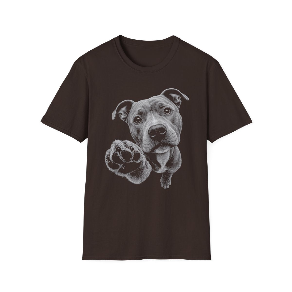 Paw Reach American Pit Bull Terrier Tee - Dark Chocolate