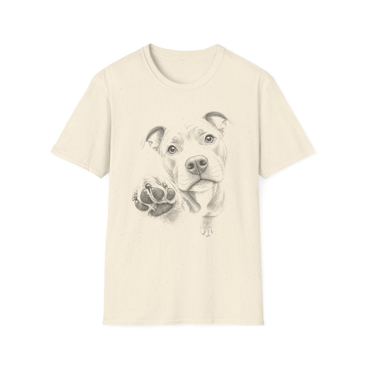 Paw Reach American Pit Bull Terrier Tee - Natural