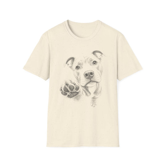 Paw Reach American Pit Bull Terrier Tee - Natural