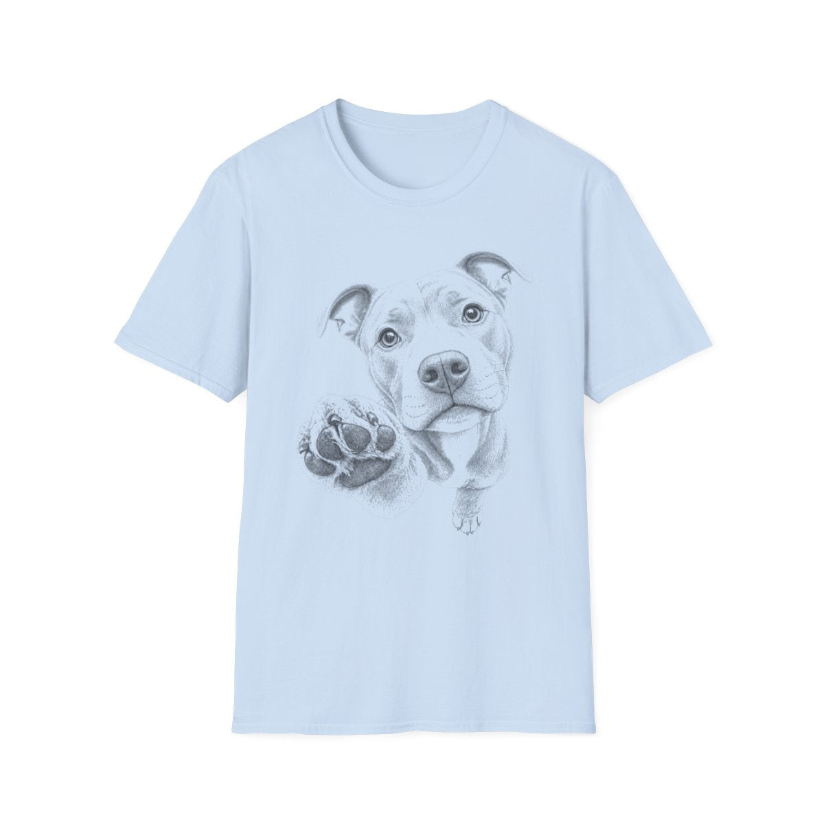 Paw Reach American Pit Bull Terrier Tee - Light Blue