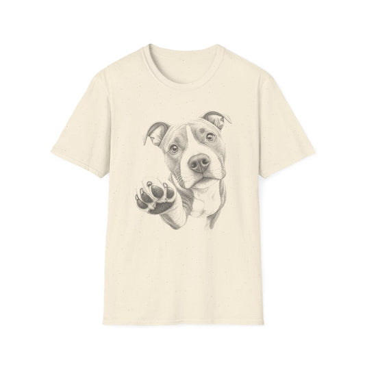 Paw Reach American Staffordshire Terrier Tee - Natural
