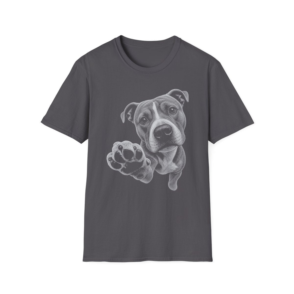 Paw Reach American Staffordshire Terrier Tee - Charcoal