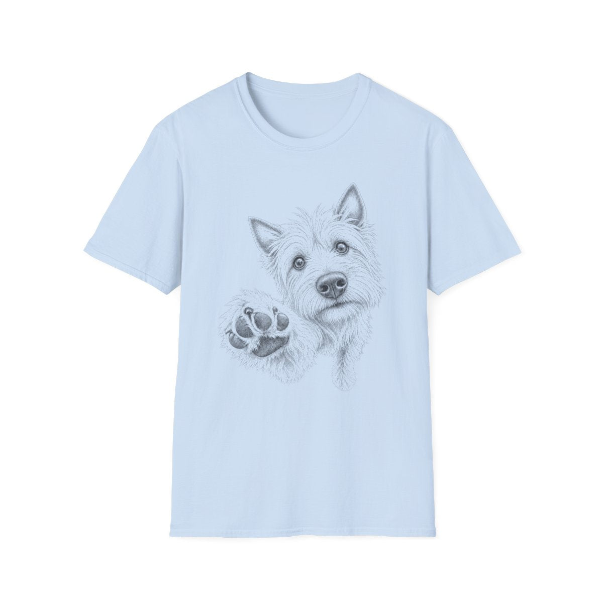 Paw Reach Australian Terrier Tee - Light Blue