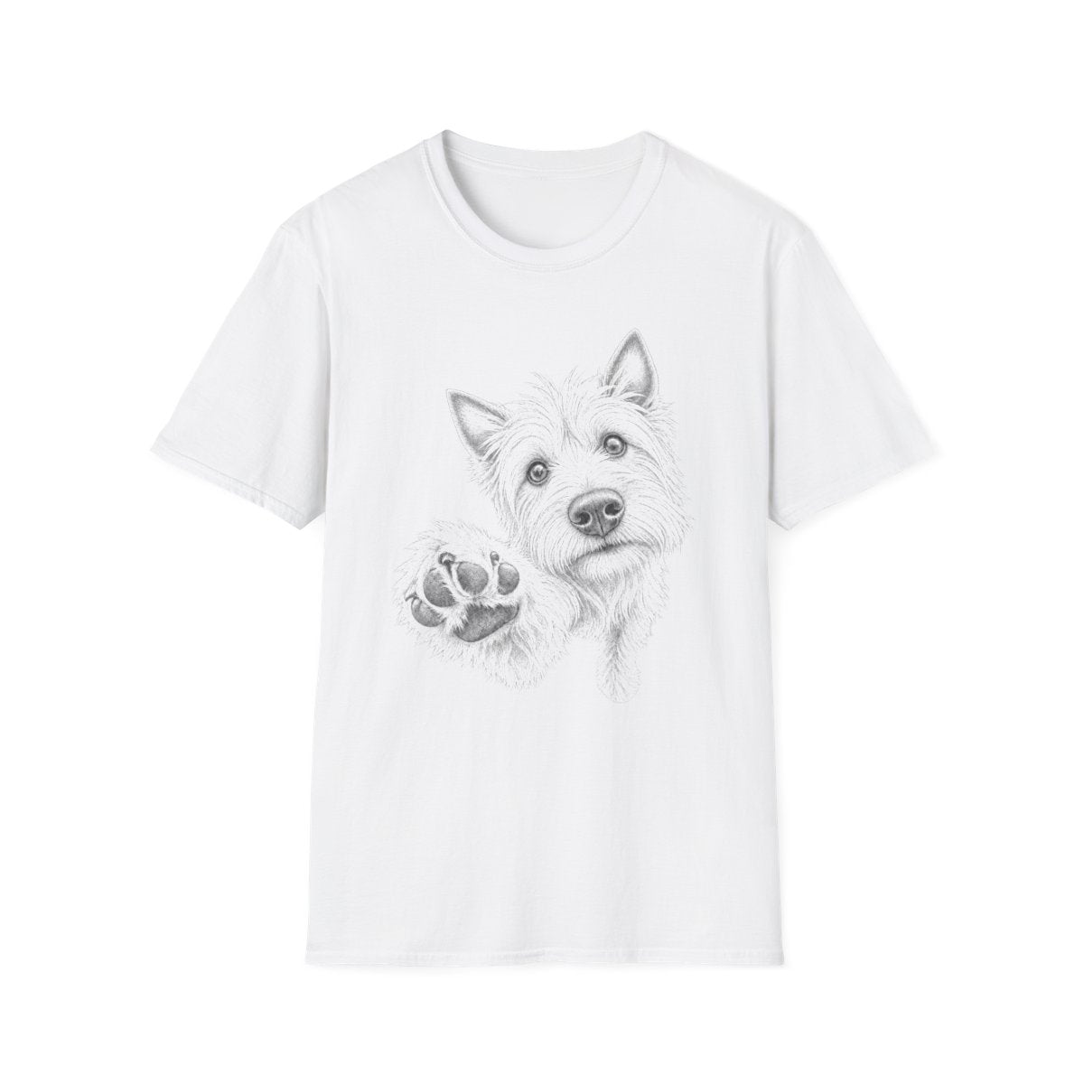 Paw Reach Australian Terrier Tee - White