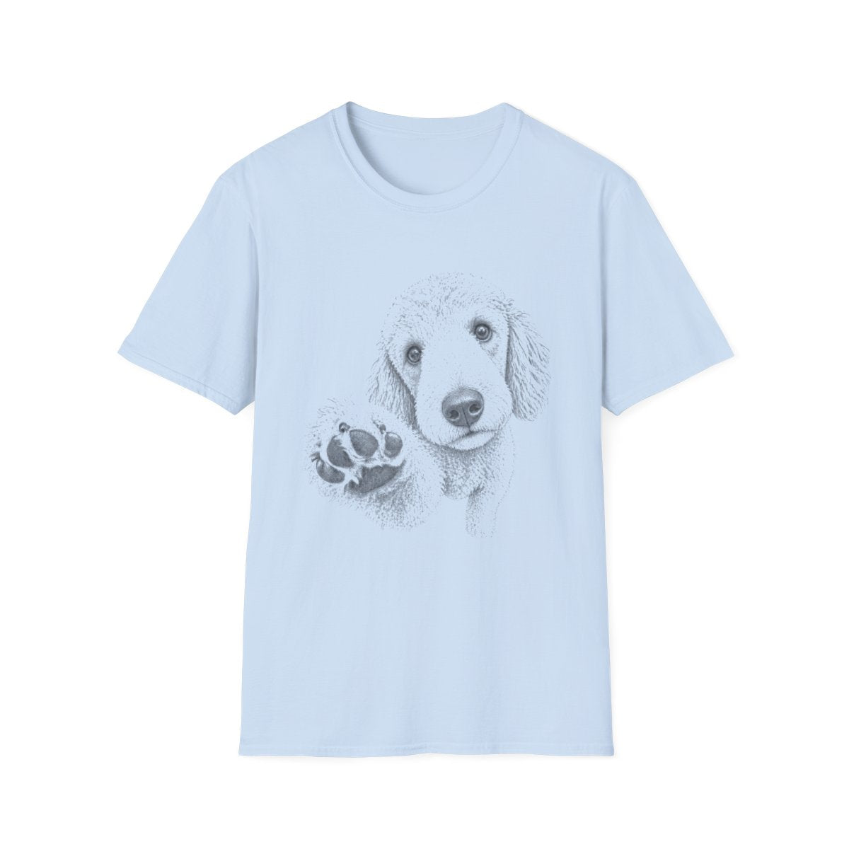 Paw Reach Bedlington Terrier Tee - Light Blue