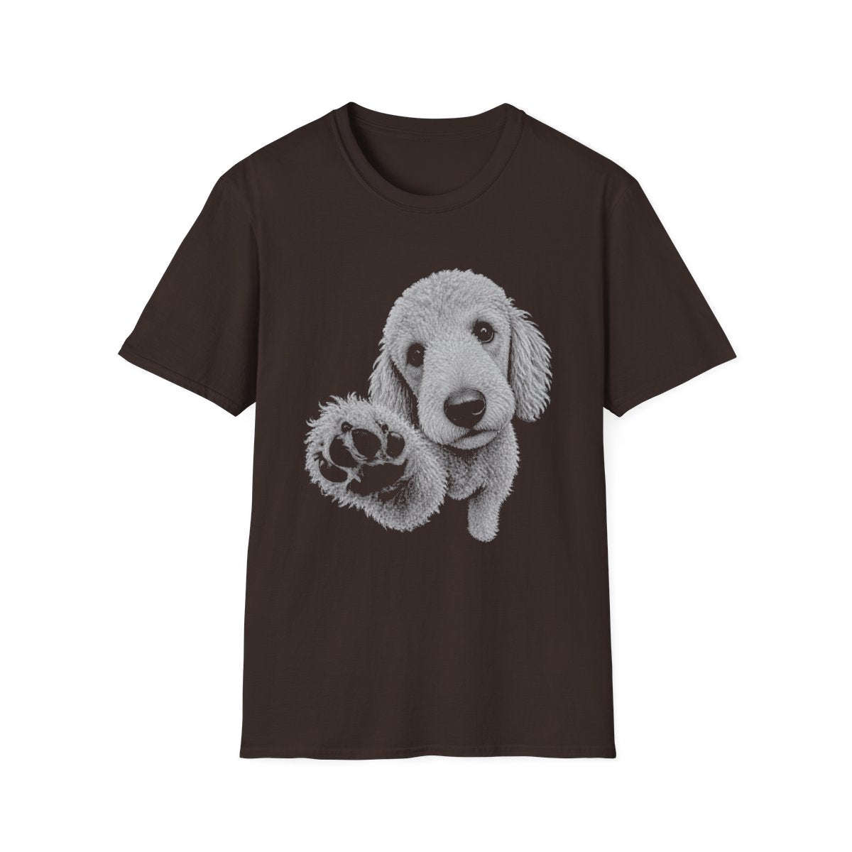 Paw Reach Bedlington Terrier Tee - Dark Chocolate