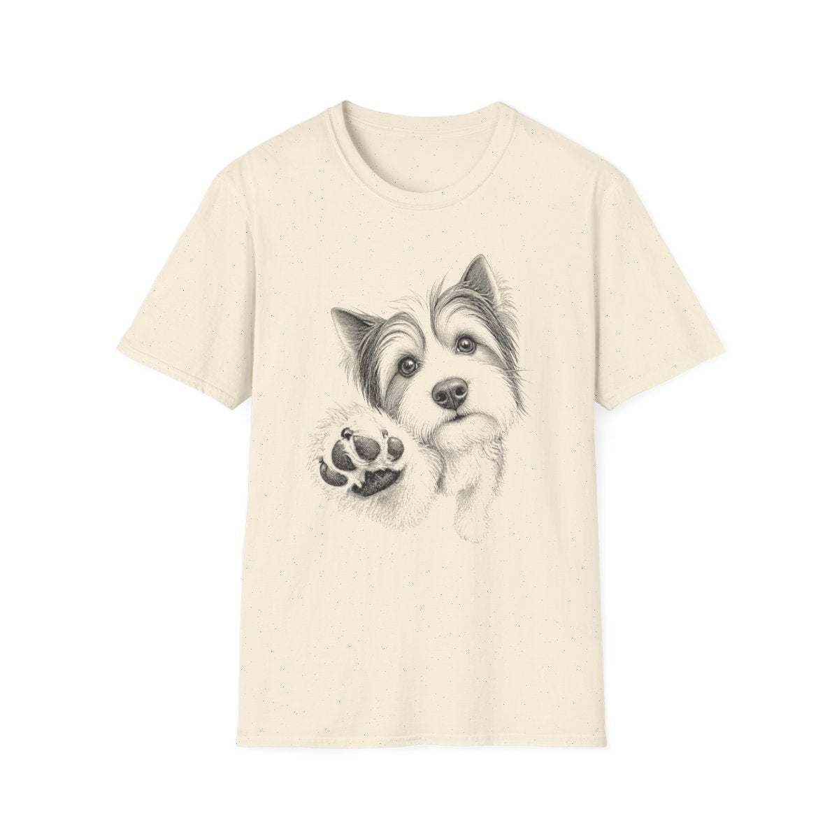 Paw Reach Biewer Terrier Tee - Natural