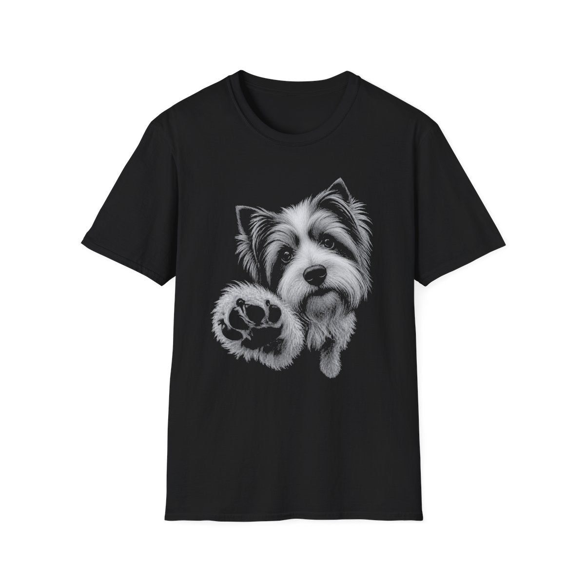 Paw Reach Biewer Terrier Tee - Black
