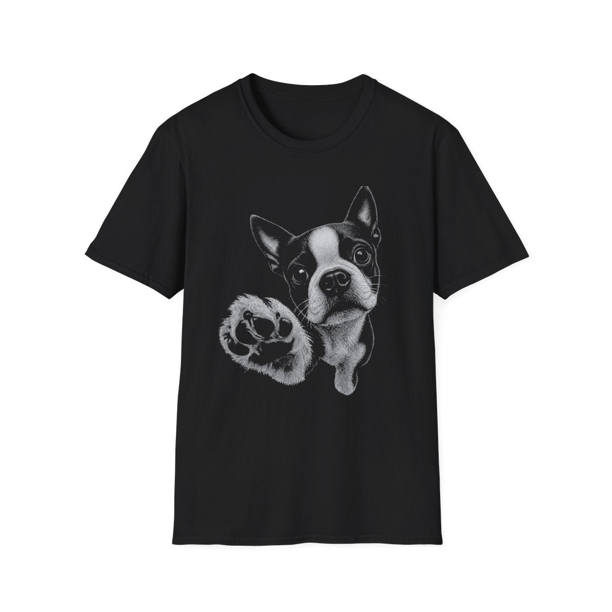 Paw Reach Boston Terrier Tee - Black