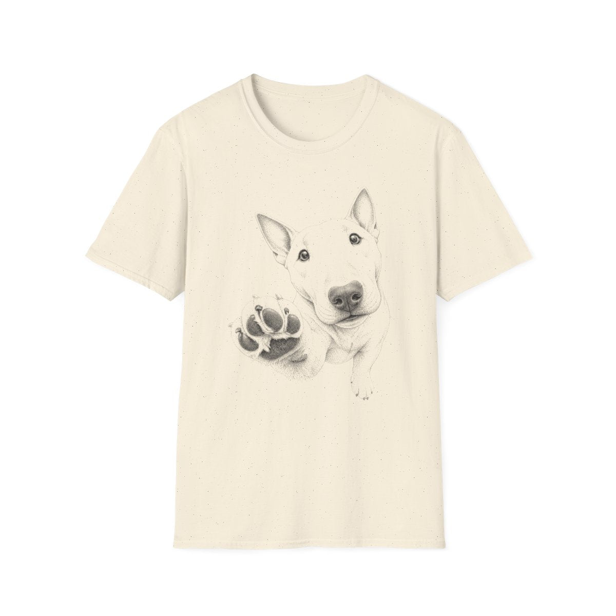 Paw Reach Bull Terrier Tee - Natural