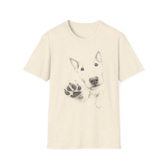 Paw Reach Bull Terrier Tee - Natural