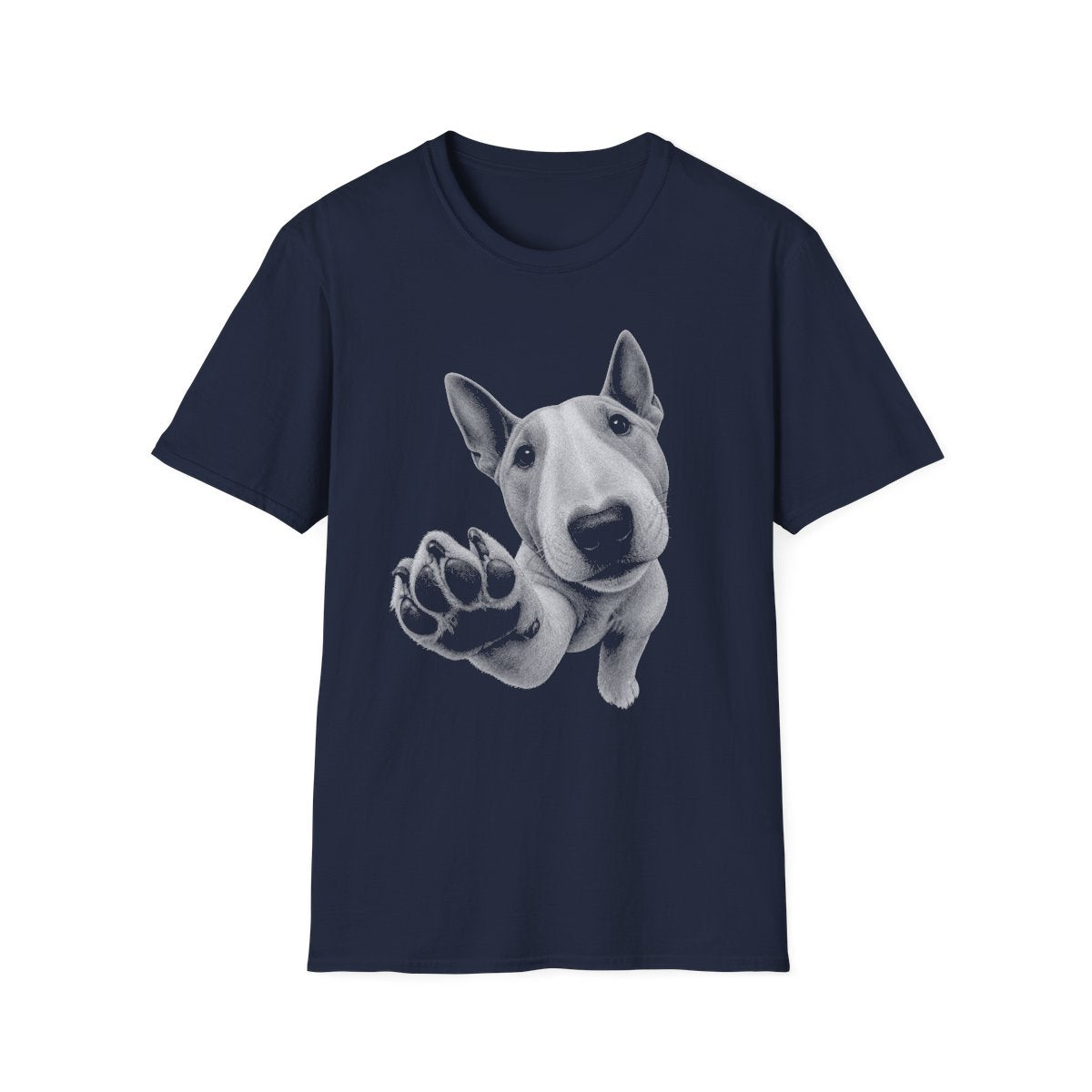 Paw Reach Bull Terrier Tee - Navy