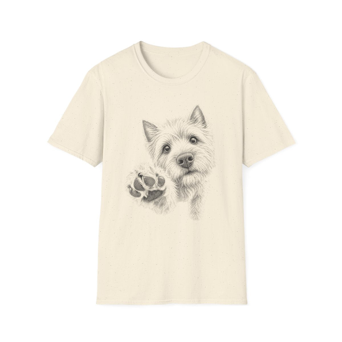Paw Reach Cairn Terrier Tee - Natural