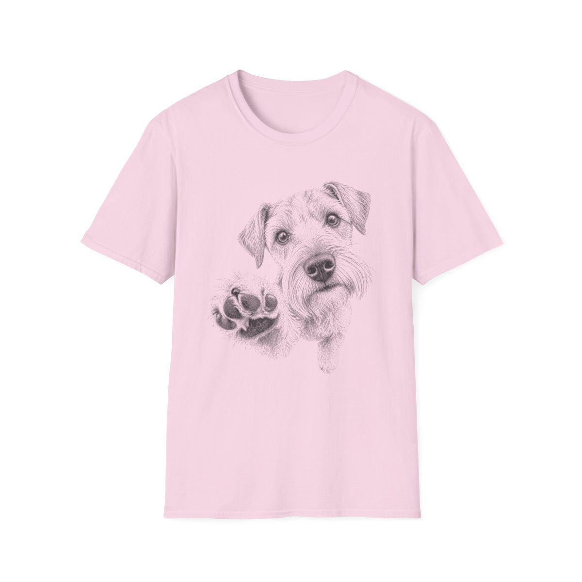 Paw Reach Cesky Terrier Tee - Light Pink
