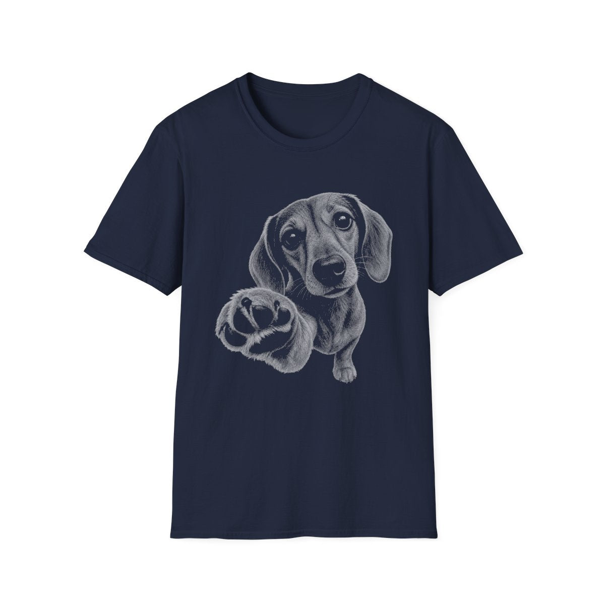 Paw Reach Dachshund Tee - Navy