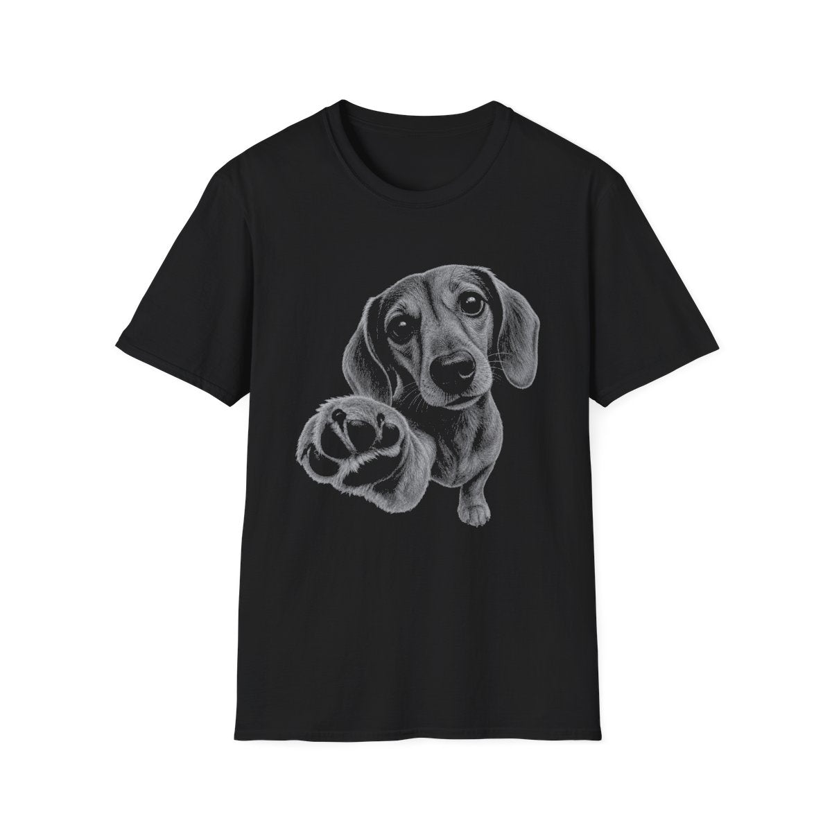 Paw Reach Dachshund Tee - Black