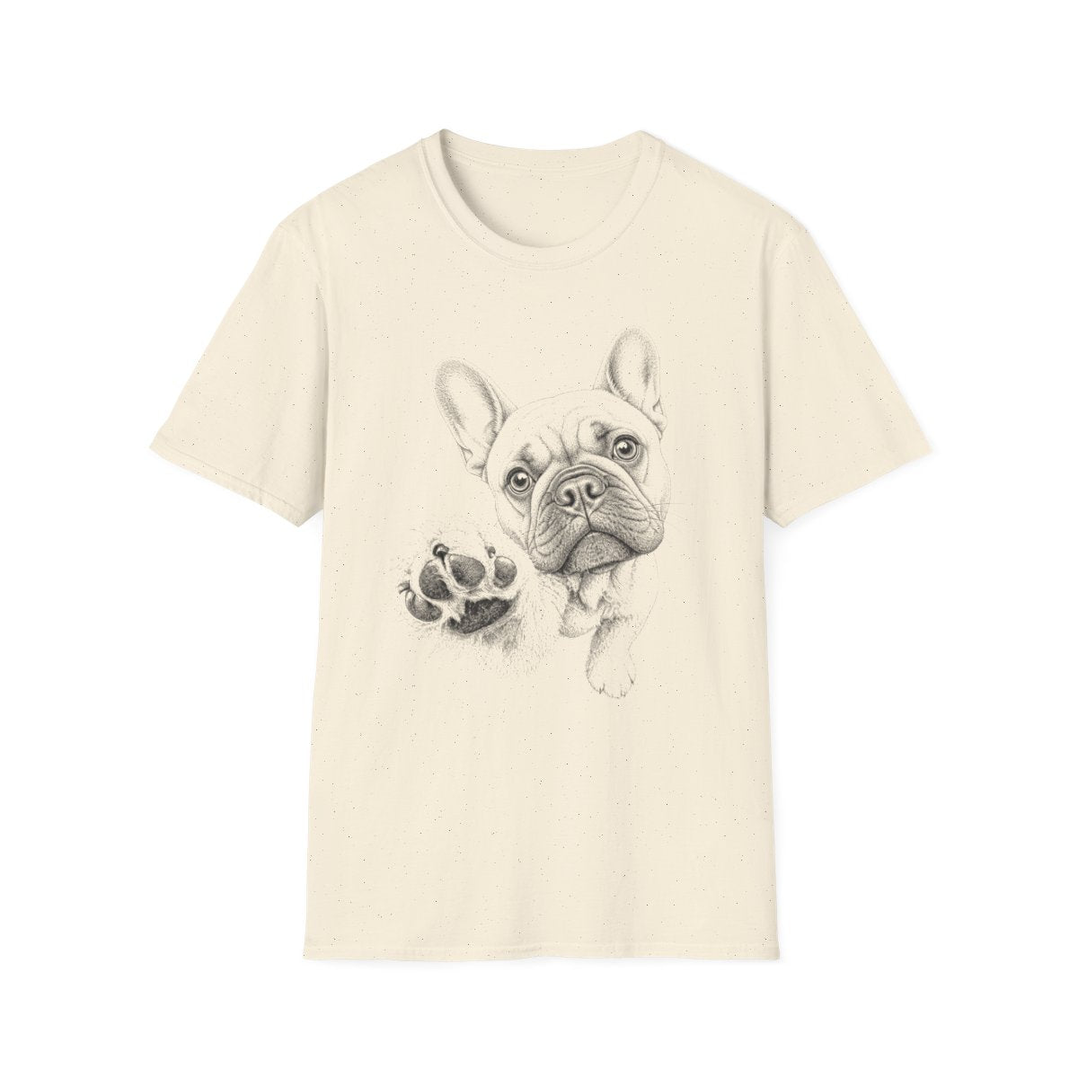 Paw Reach French Bulldog Tee - Natural