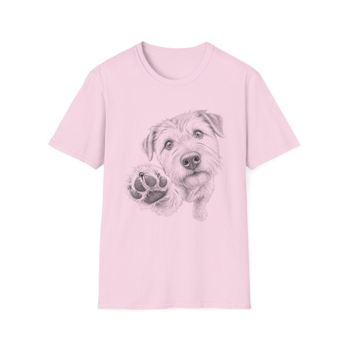 Paw Reach Glen of Imaal Terrier Tee - Light Pink