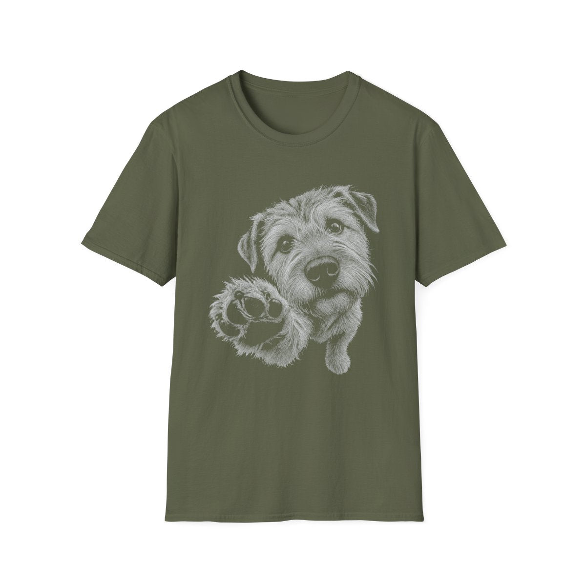 Paw Reach Glen of Imaal Terrier Tee - Military Green