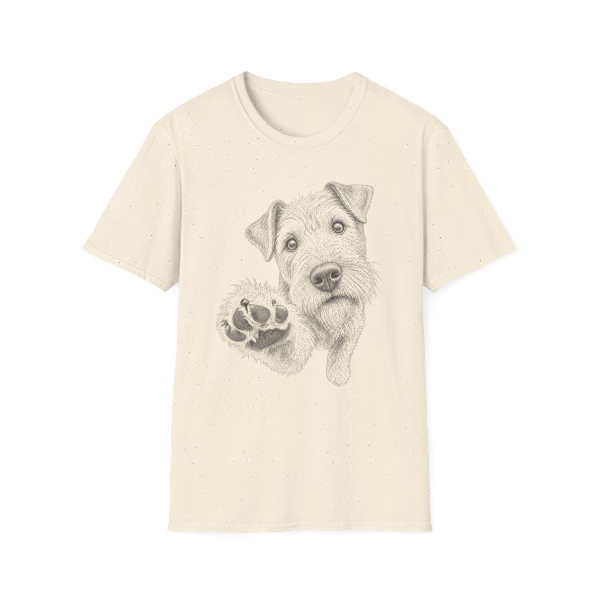 Paw Reach Irish Terrier Tee - Natural