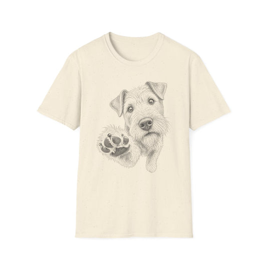 Paw Reach Irish Terrier Tee - Natural