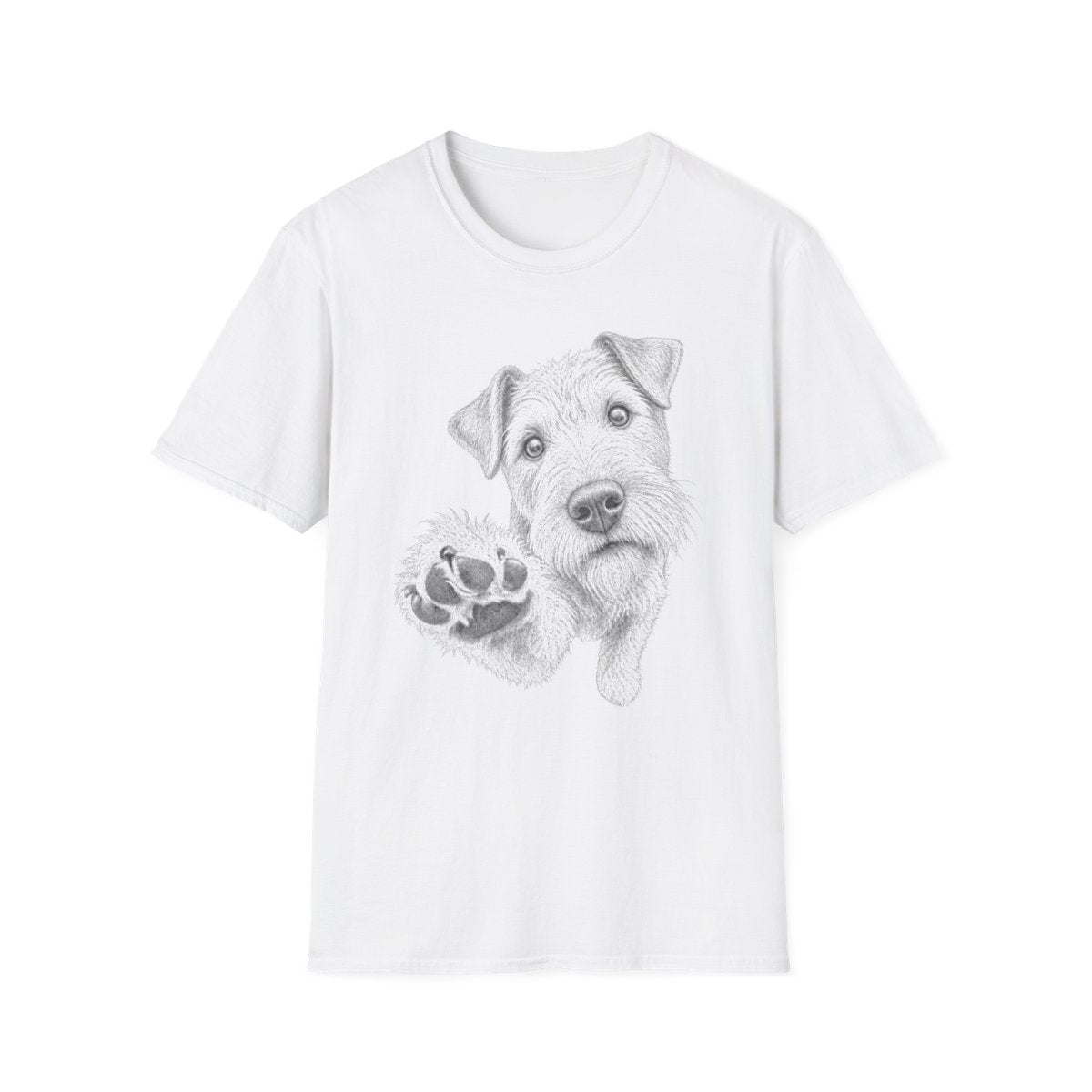 Paw Reach Irish Terrier Tee - White