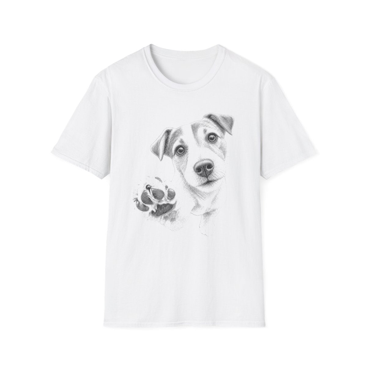 Paw Reach Jack Russell Terrier Tee - White
