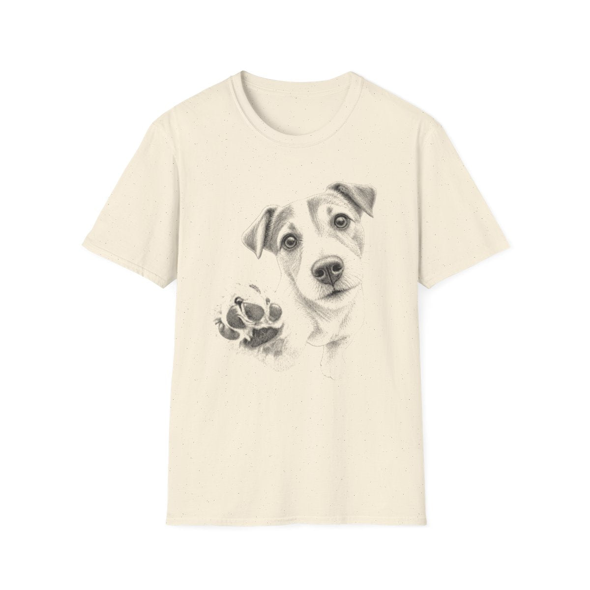 Paw Reach Jack Russell Terrier Tee - Natural