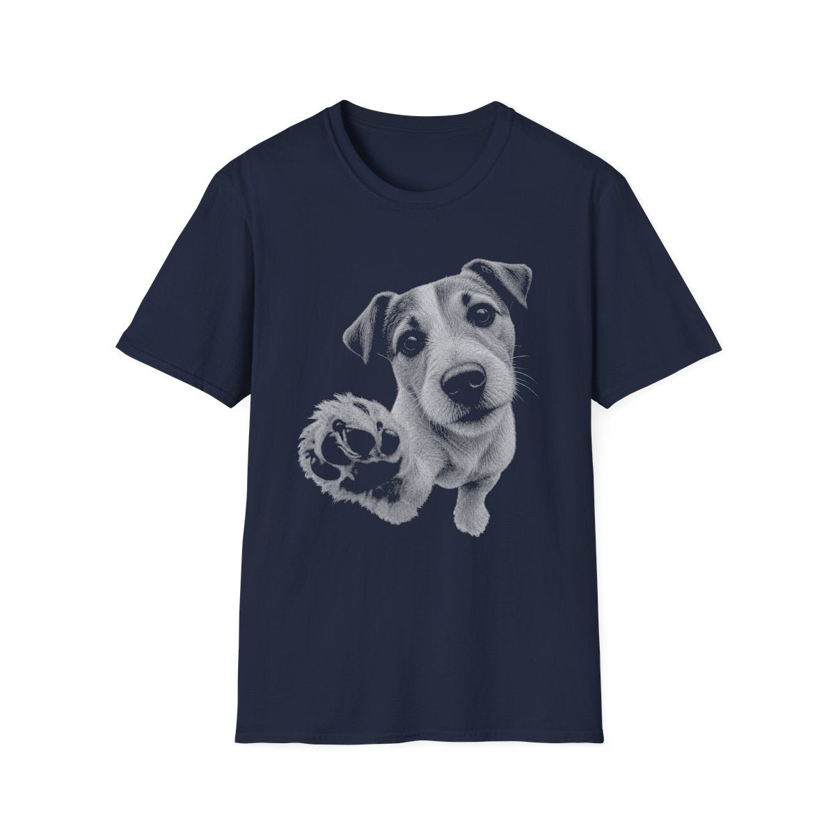 Paw Reach Jack Russell Terrier Tee - Navy
