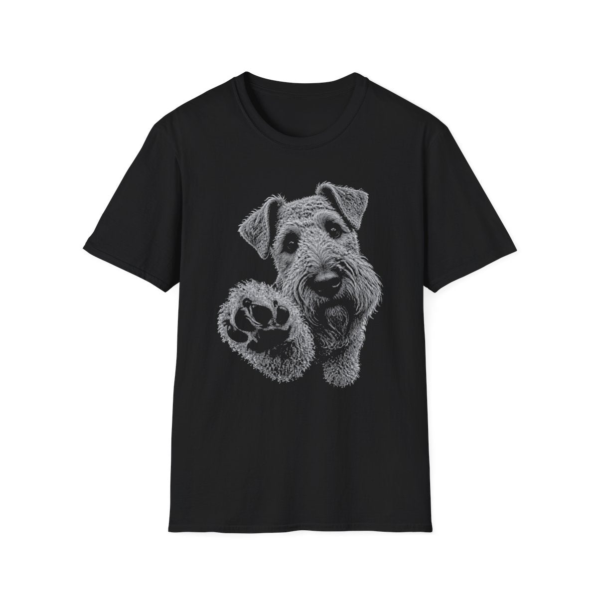 Paw Reach Kerry Blue Terrier Tee - Black