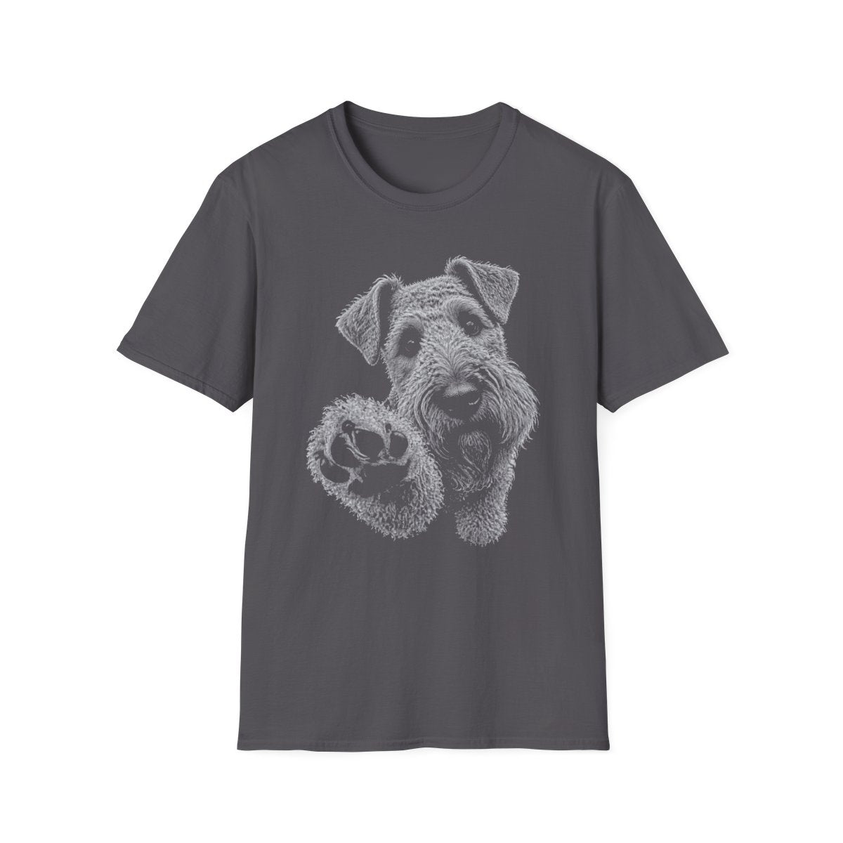 Paw Reach Kerry Blue Terrier Tee - Charcoal