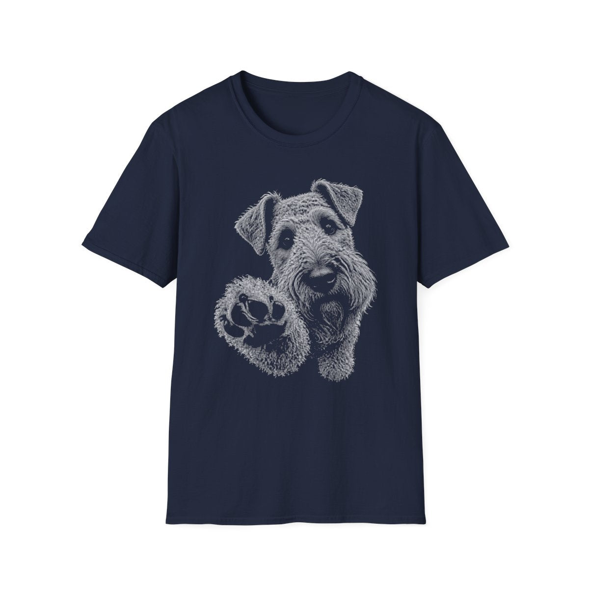 Paw Reach Kerry Blue Terrier Tee - Navy